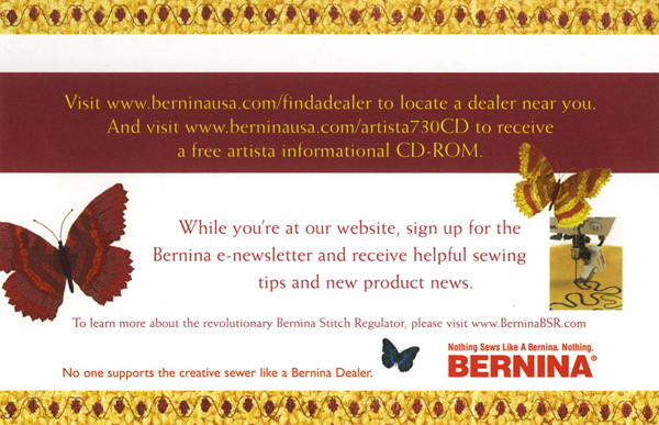 Bernina Direct Response Letter