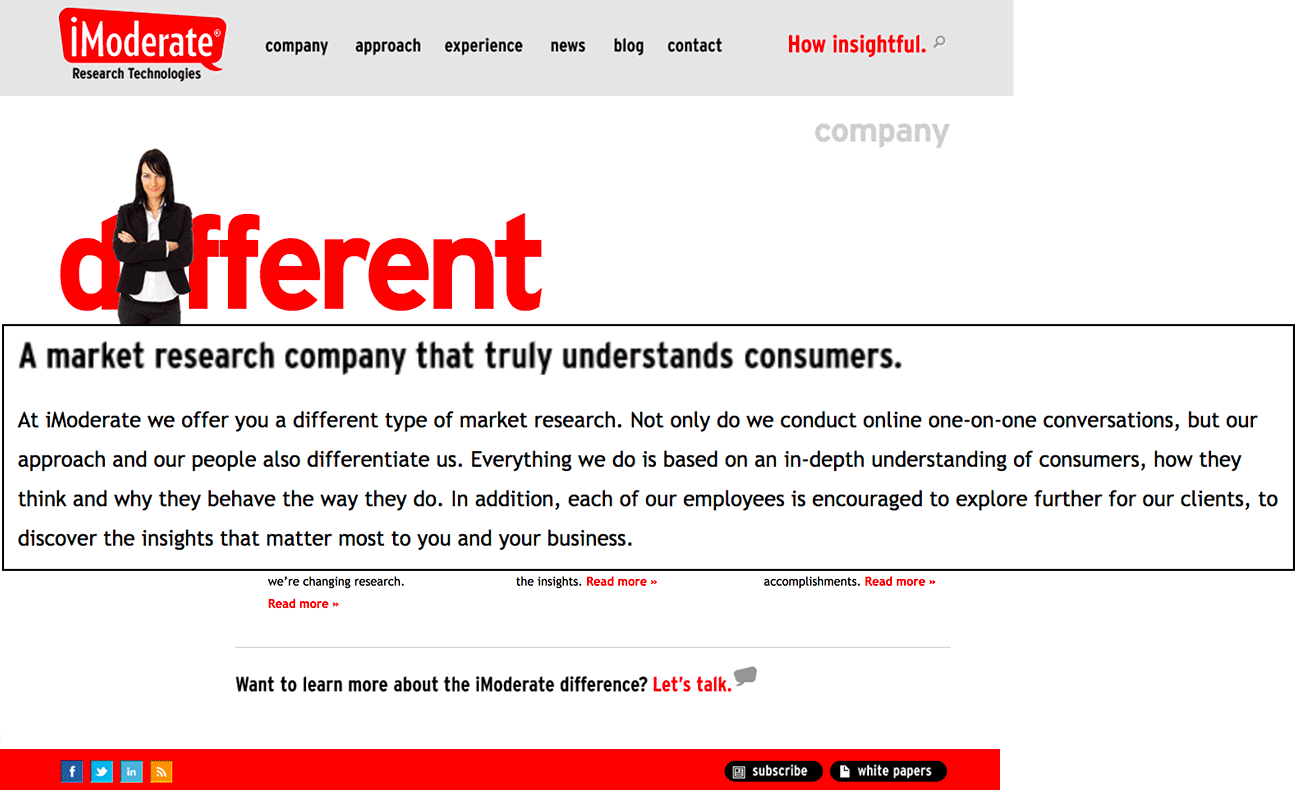 iModerate Research Technologies website